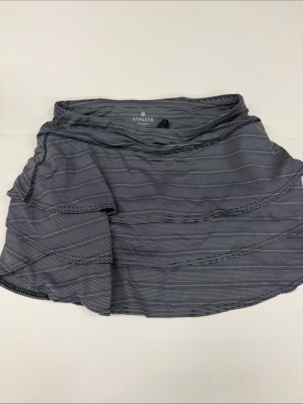 Athleta Navy Striped Skater Skort